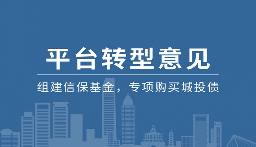 某省會平臺轉(zhuǎn)型意見印發(fā)：組建信保基金，專項購買城投債