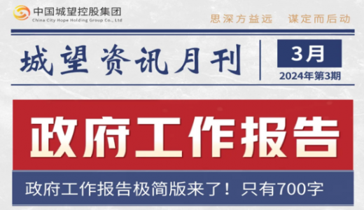 城望資訊3月刊丨政府工作報告；進(jìn)一步推動一攬子化債方案落地；超長期特別國債將投向這些重點(diǎn)領(lǐng)域